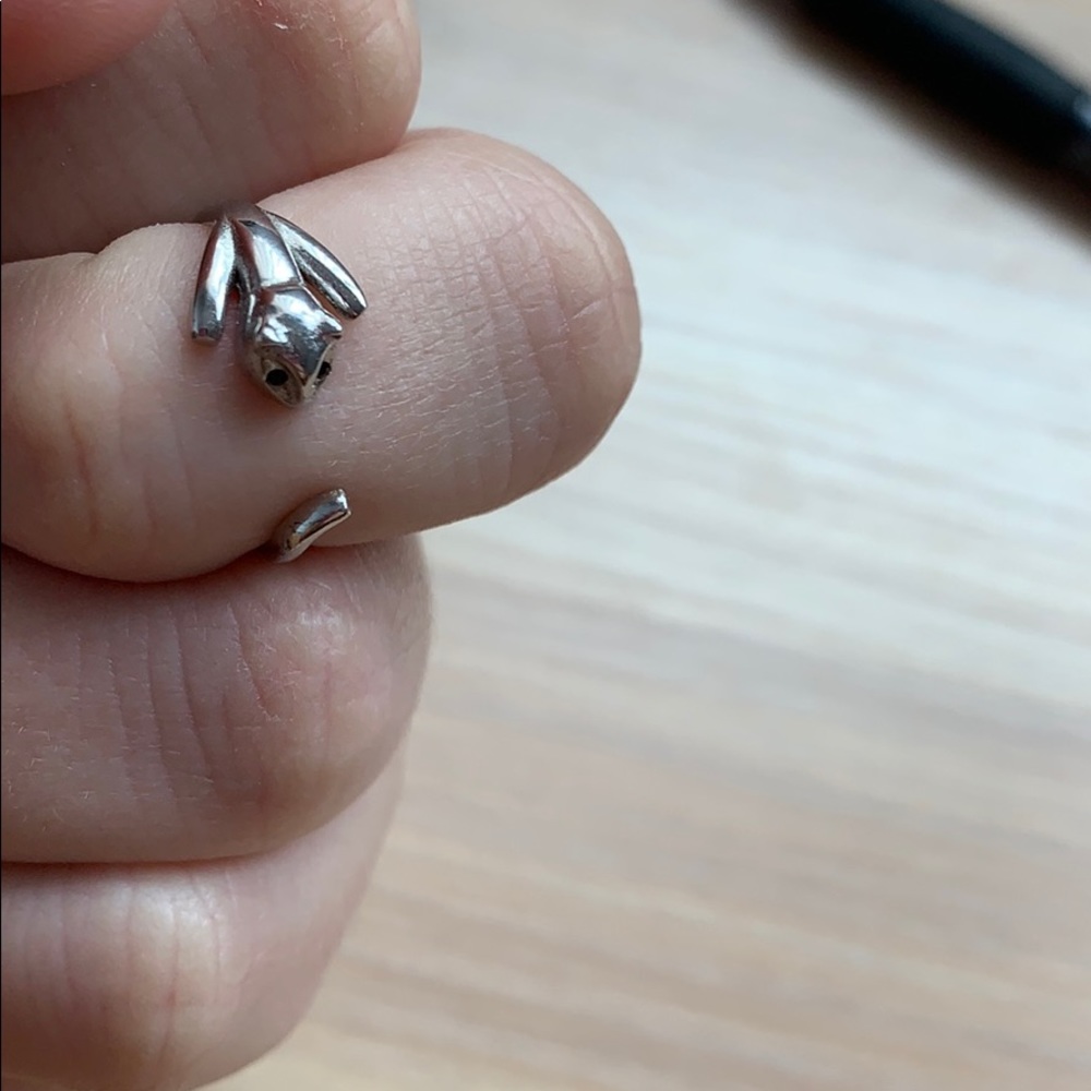 🤍Cute adjustable Sterling Silver cat ring🤍